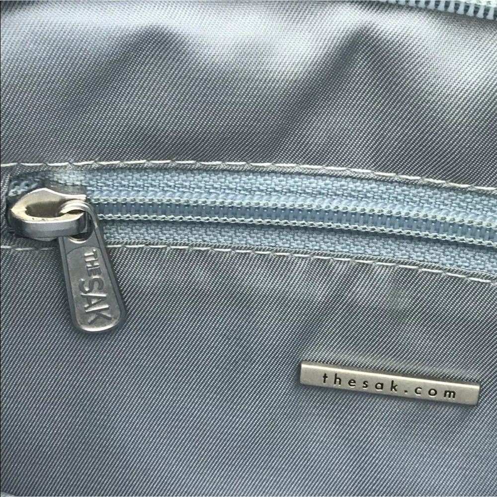 The Sak Crochet Shoulder Purse Handbag Zip Blue - Picture 8 of 8